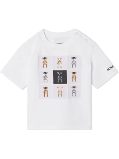 Burberry Babies' Multi Bears Cotton T-shirt 6-24 Months In White