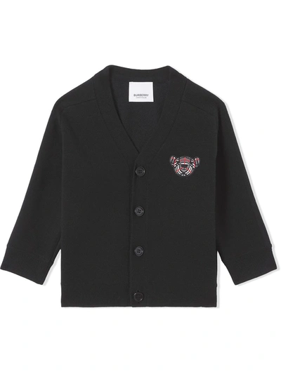 Burberry Babies' Thomas Bear Wool-blend Cardigan In Black