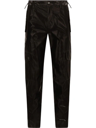 Dolce & Gabbana Straight-leg Cargo Trousers In Black