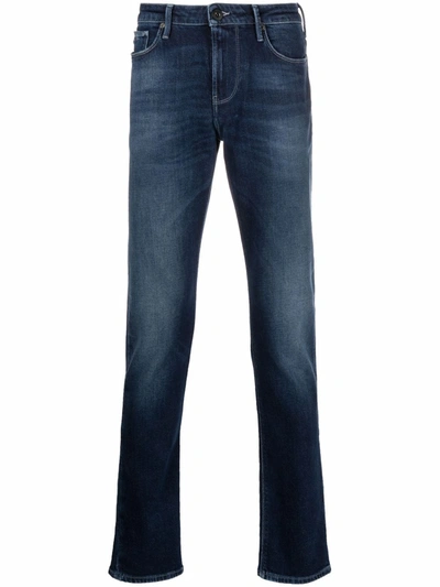 Emporio Armani Straight-leg Jeans In Blue
