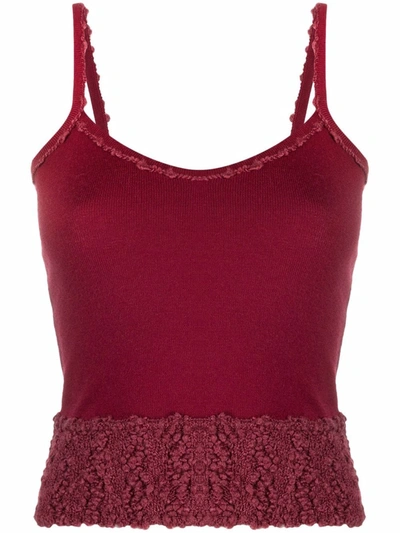 Pre-owned Dior 2001  Knitted Cami Top In Red