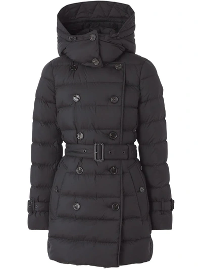 Burberry Detachable-hood Padded Coat In Black