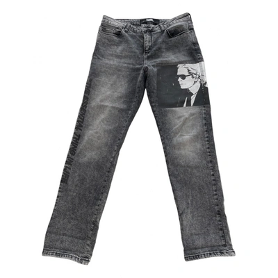 Pre-owned Karl Lagerfeld Straight Jeans In Grey