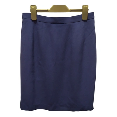 Pre-owned Valentino Mini Skirt In Blue