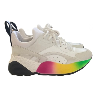 Pre-owned Stella Mccartney Eclypse Leather Trainers In White