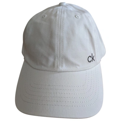 Pre-owned Calvin Klein Cap In White