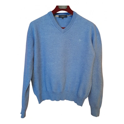 Pre-owned Burberry Wool Knitwear & Sweatshirt In Blue