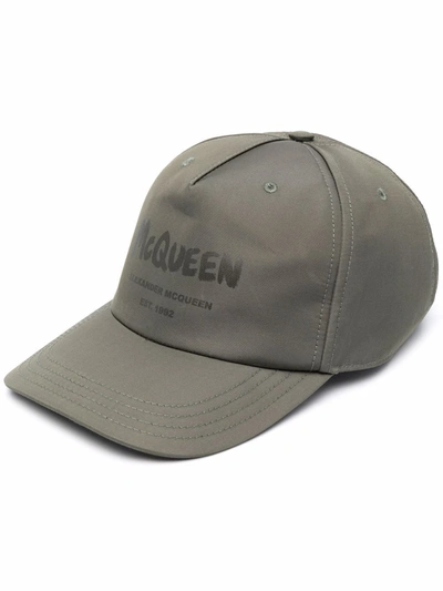 Alexander Mcqueen Logo-printed Cap In Green