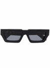 Off-white Manchester Rectangular-frame Sunglasses In White/black