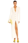 Gauge81 Womens Ivory Rubi V-neckline Stretch-knit Maxi Dress L