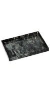 AEYRE BY VALET LARGE RECTANGLE ACRYLIC TRAY – BLACK AND WHITE MARBLE. 尺码 ALL.,AEYR-WA14