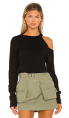 Lamade Iconic Cold Shoulder Top In Black