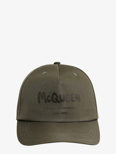 Alexander Mcqueen Nylon Hat In Green
