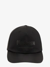 Alexander Mcqueen Black Cotton Hat With Graffiti Logo Print In Black
