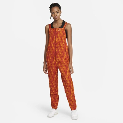 Nike Serena Design Crew Women s Printed Tennis Jumpsuit In Cinnabar metallic Gold ModeSens