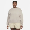 Nike Sportswear Collection Essentials Women's Oversized Fleece Crew In Cream Ii,white