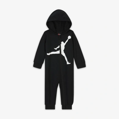 Jordan Baby Full-zip Coverall In Black