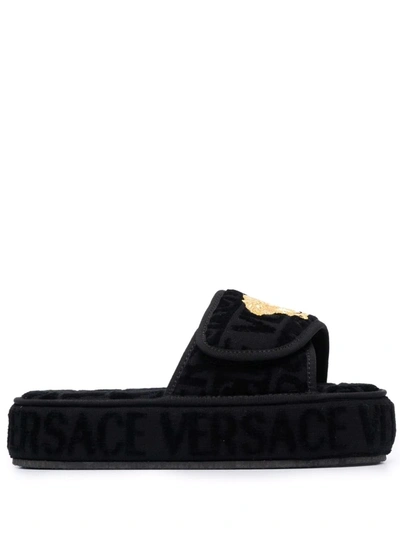 VERSACE VERSACE ALLOVER SLIPPERS