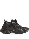 Balenciaga Mesh Panelled Low-top Sneakers With Round Toe In Black