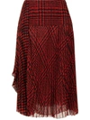 ERMANNO SCERVINO PRINCE-OF-WALES PRINT PLEATED SKIRT
