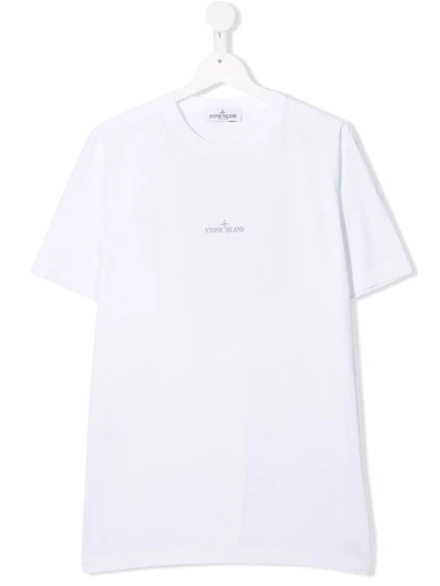 Stone Island Junior Teen Logo-print T-shirt In White
