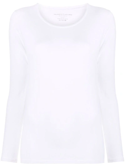 Majestic Long-sleeved T-shirt In White