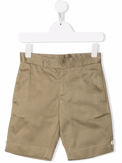 Thom Browne Kids' Rwb Bermuda Shorts In Brown