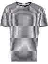 Sunspel Striped Cotton T-shirt In White
