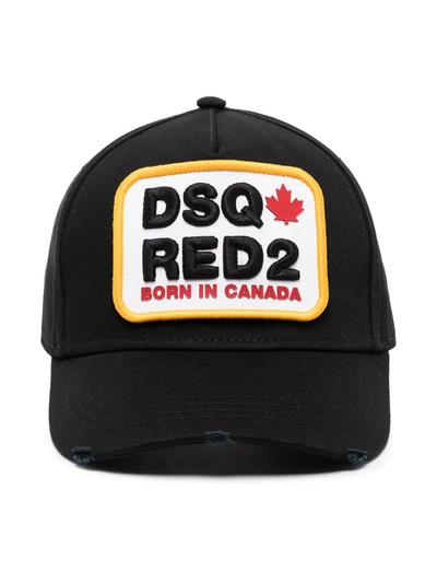 Dsquared2 D2 Patch Black Yellow Baseball Cap