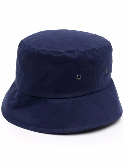Mackintosh Waxed Bucket Hat In 蓝色