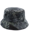 Mackintosh Tie-dye Nylon Bucket Hat In 灰色