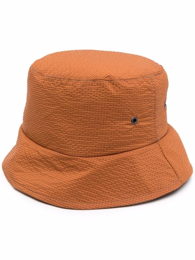 Mackintosh Nylon Bucket Hat In 橘色