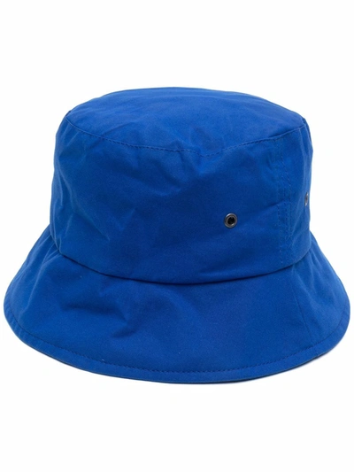 Mackintosh Waxed Bucket Hat In 蓝色