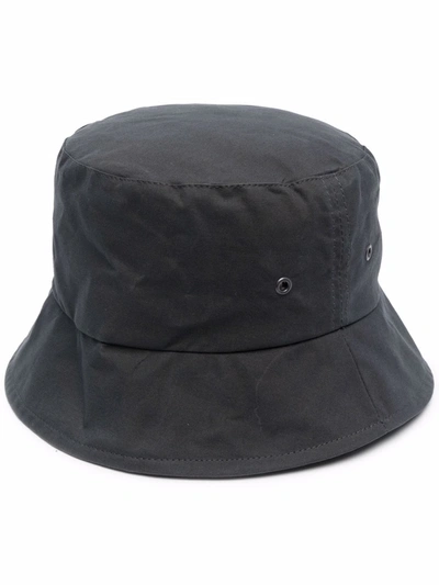 Mackintosh Waxed Cotton Bucket Hat In 灰色
