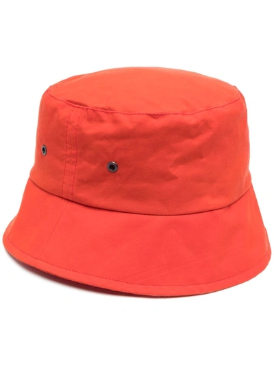 Mackintosh Waxed Bucket Hat In 橘色