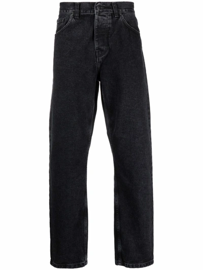 Carhartt Low-waist Straight-leg Jeans In 黑色