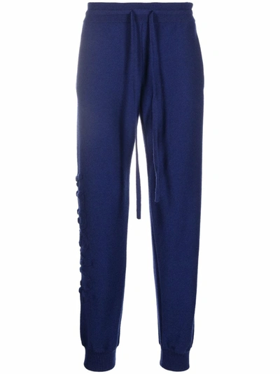 Versace Jogger Pants With Embossed Logo In Purple
