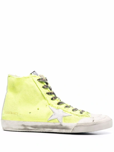 Golden Goose Francy Canvas High-top Sneakers In Yellow