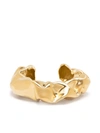 Completedworks Womens Gold Scrunch 14ct Yellow Gold-plated Vermeil Sterling-silver Bracelet 1 Size In Gold