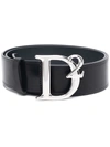 Dsquared2 4.5cm D2 Buckle Leather Belt In Black