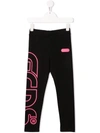 Gcds Logo-print Jersey-cotton Legging In Black
