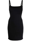 Alyx Disco Ribbed Mini Dress In Black