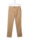 Fay Teen Four-pocket Stretch-cotton Trousers In Neutrals