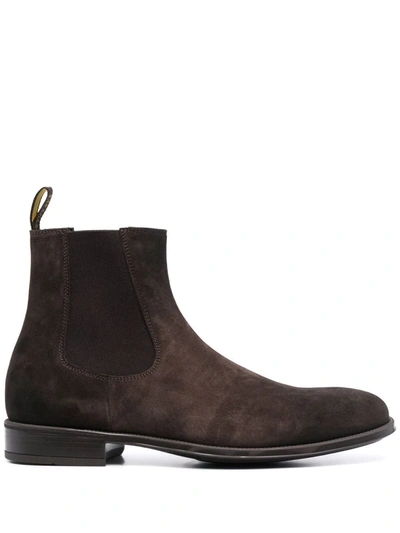 Doucal's Suede Ankle Boots In Brown
