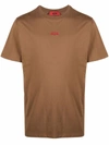 424 Embroidered Micro Logo T-shirt In Brown