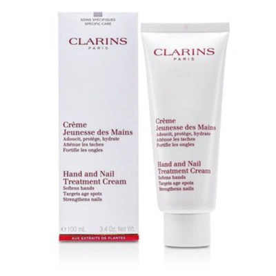 Clarins Unisex Hand & Nail Treatment Cream Cream 3.3 oz Bath & Body 3380810022889 In Beige
