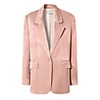 AGGI BELLAMY SATIN INTERFACE TAN BLAZER