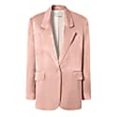 Aggi Bellamy Satin Interface Tan Blazer