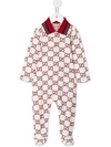 Gucci Monogram-print Cotton Pajamas In White