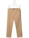 Fay Teen Four-pocket Stretch-cotton Trousers In Neutrals